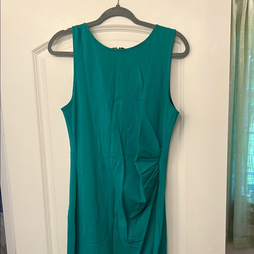 Elegant Teal Sleeveless Dress